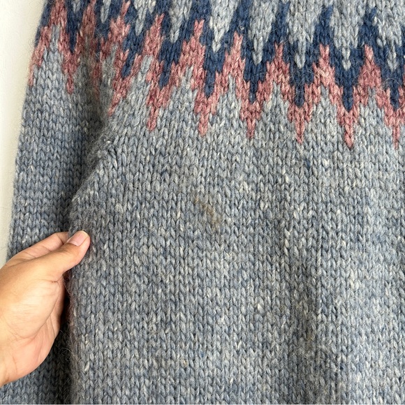 David Grains VTG Sweater Large? Cardigan Wool Icelandic Lopi Nordic Fair Isle - Picture 9 of 11
